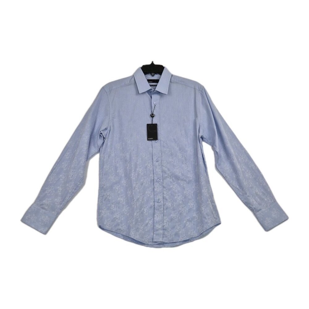Quieti Men's Shirt Size S Long Sleeve Button Up Casual  Fine Cotton Blue (58)